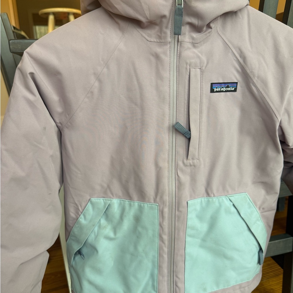 Patagonia Kids' Raincoat - Light Purple and Mint